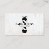 Barbershop Barber Pole Appointment Reminder Wood Visitekaartje (Voorkant)