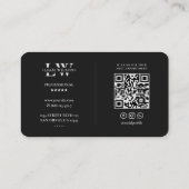 Barbershop Barber Pole Elegant Zwart Zilver Modern Visitekaartje (Achterkant)