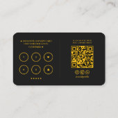 Barbershop Barber Pole Loyalty Yellow Black Visitekaartje (Achterkant)