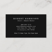 Barbershop Barber Professional Black Visitekaartje (Achterkant)