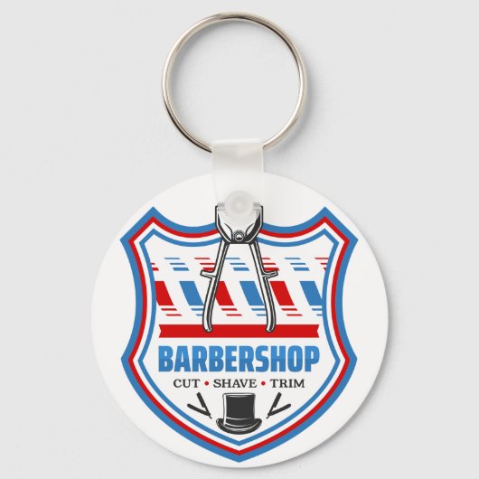 Barbershop Barber Sleutelhanger (Voorkant)