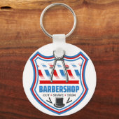 Barbershop Barber Sleutelhanger (Voorkant)