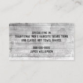 Barbershop Barber Stylist Scheerkapsel Modern Visitekaartje (Achterkant)