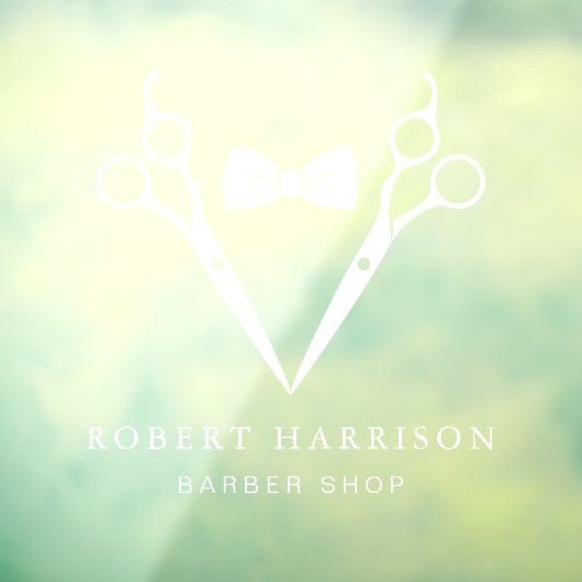 Barbershop Barber White Raamsticker (Vel 3)