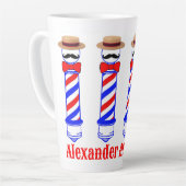 Barbershop Barberpole Singers personaliseren Latte Mok (Linkerhoek)
