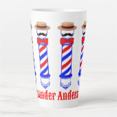 Barbershop Barberpole Singers personaliseren Latte Mok (Voorkant)