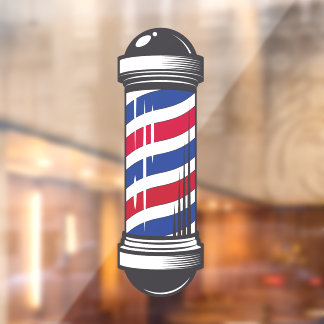 Barbershop Barbierspaal Klantbewustzijn Raamsticker