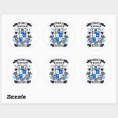 Barbershop Baritone Coat of Arms Ronde Sticker (Vel)