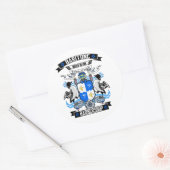 Barbershop Baritone Coat of Arms Ronde Sticker (Envelop)