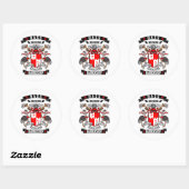 Barbershop Bass Coat of Arms Ronde Sticker (Vel)