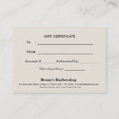 Barbershop blauw jeans textuur Cadeaubon Kortingskaartje (Achterkant)