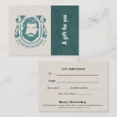 Barbershop blauw jeans textuur Cadeaubon Kortingskaartje (Voorkant / Achterkant)
