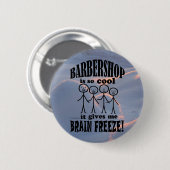 Barbershop, Brain Freeze Ronde Button 5,7 Cm (Voorkant /achterkant)