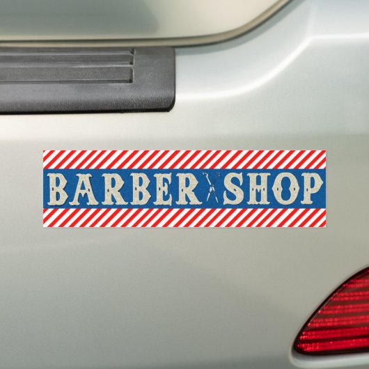 Barbershop Bumpersticker (Op auto)