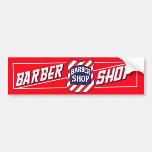 Barbershop Bumpersticker (Voorkant)