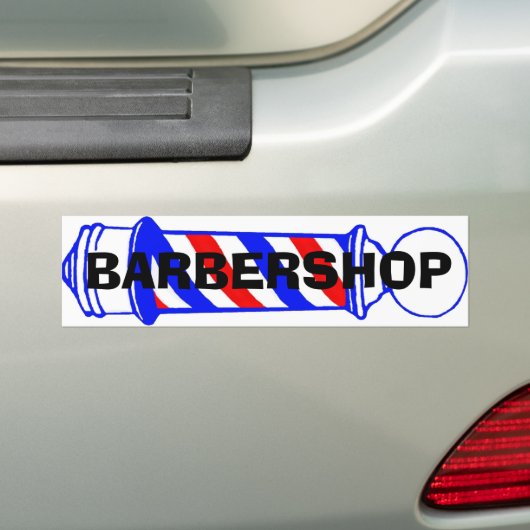 Barbershop Bumpersticker (Op auto)