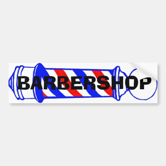 Barbershop Bumpersticker (Voorkant)