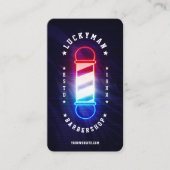 Barbershop Classic Rood Wit Blauw Barber Pool Visitekaartje (Voorkant)