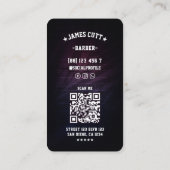 Barbershop Classic Rood Wit Blauw Barber Pool Visitekaartje (Achterkant)