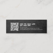 BarberShop Crown Barber Pole Hair Salon Loyalty QR Mini Visitekaartje (Achterkant)