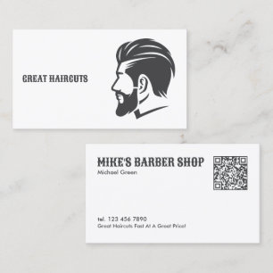 Barbershop Custom QR Barber Visitekaartje