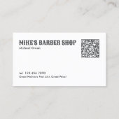 Barbershop Custom QR Barber Visitekaartje (Achterkant)