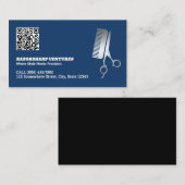 Barbershop Custom QR Visitekaartje (Voorkant / Achterkant)