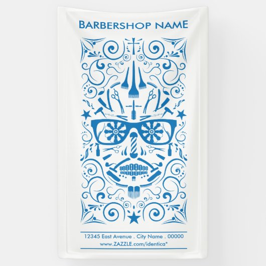 barbershop dia de los muertos banner (Verticaal)