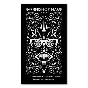 barbershop dia de los muertos magnetisch visitekaartje
