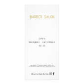 Barbershop eenvoudige goudprijslijst reclamekaart (Achterkant)