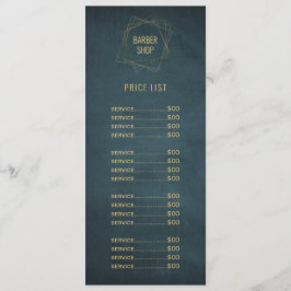 Barbershop elegante  goud en marine diensten menu