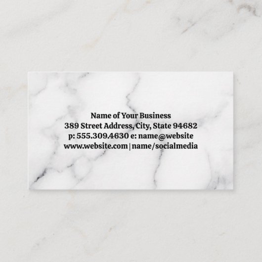 Barbershop Gereedschap | Zijkapsel van Uitzicht Visitekaartje (Achterkant)