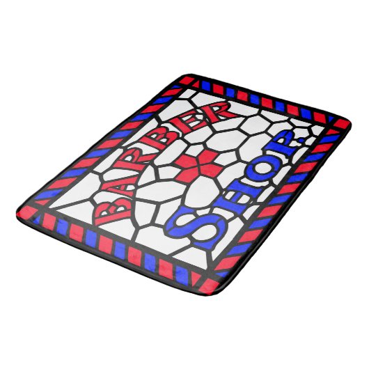 Barbershop-Glas in lood Badmat (Gekanteld)