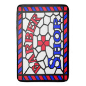 Barbershop-Glas in lood Badmat (Voorkant Verticaal)