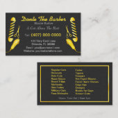 Barbershop (goudschaar, clippers en schaar) visitekaartje (Voorkant / Achterkant)