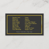 Barbershop (goudschaar, clippers en schaar) visitekaartje (Achterkant)