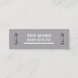 Barbershop grijs Minimalistische Vintage Mini Visitekaartje