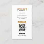 Barbershop Haar Wit Goud Scheermesje Barber Shop Visitekaartje (Achterkant)