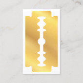 Barbershop Haar Wit Goud Scheermesje Barber Shop Visitekaartje (Voorkant)