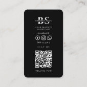 Barbershop Haarstylist Zilveren Barber Pool Visitekaartje (Achterkant)