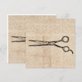 Barbershop Hair Cutting Shears Barber Scissors Feestdagenkaart (Voorkant / Achterkant)