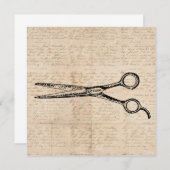 Barbershop Hair Cutting Shears Barber Scissors Kaart (Voorkant / Achterkant)