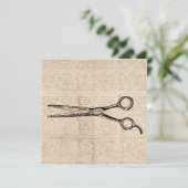 Barbershop Hair Cutting Shears Barber Scissors Kaart (Staand voorkant)