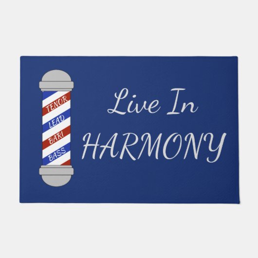 Barbershop Harmony door Mat (Voorkant)