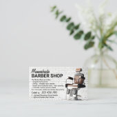 Barbershop hipster salon visitekaartje (Staand voorkant)