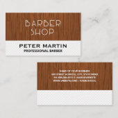 Barbershop Hout en Stripes Visitekaartje (Voorkant / Achterkant)