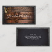 Barbershop | Hout | Ledergrens Visitekaartje (Voorkant / Achterkant)