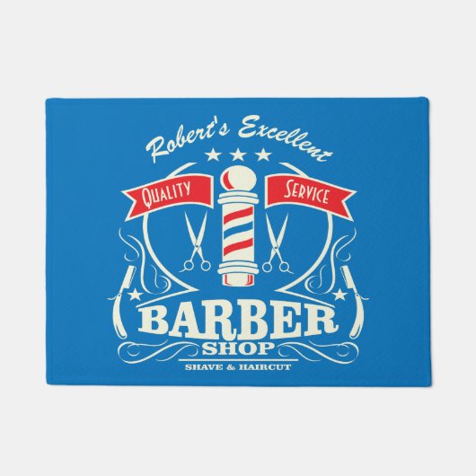 Barbershop — ingang van deur deurmat (Voorkant)