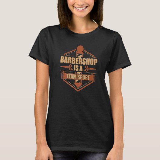 Barbershop is een team van het Barbershop-Kwartet T-shirt (Voorkant)