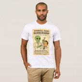 Barbershop Kapsalon Roswell Aliens 1950's Retro T-shirt (Voorkant volledig)